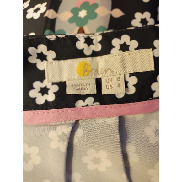 Boden Musgrave Skirt Pleated Black Pink Purple Floral Midi Elegant Glam 4 NWOT - Picture 9 of 12